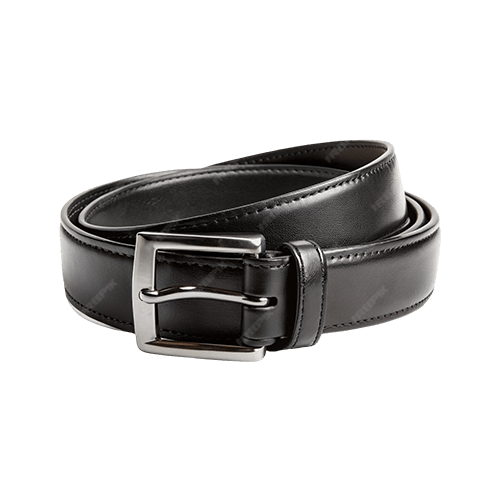 black leather belt